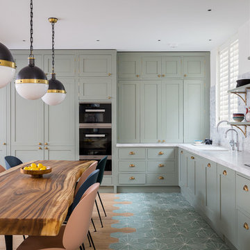 Grey Green Kitchen
