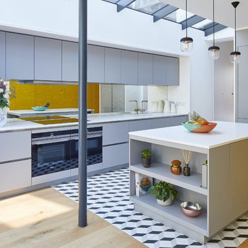 Grey Kitchen Island Design