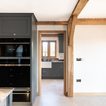 Grey Luxury Bespoke Kitchen in New Build Property in Henham, Bishop's Stortford