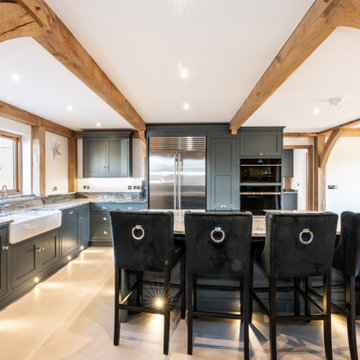 Grey Luxury Bespoke Kitchen in New Build Property in Henham, Bishop's Stortford