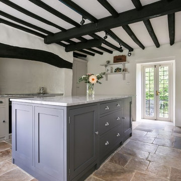Grey Shaker Kitchen in Country Cottage