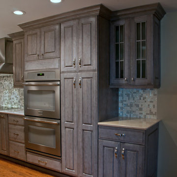 Grey Stained Walnut Kitchen Cabinetry