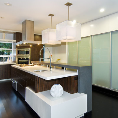 Inspiration for a contemporary kitchen remodel in San Francisco with an undermount sink