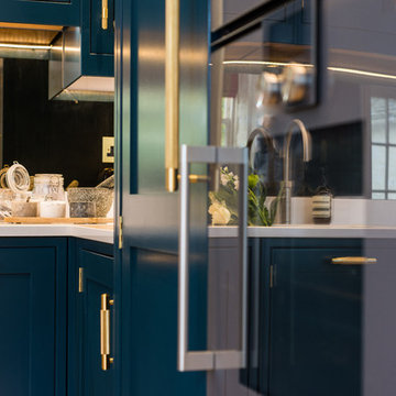 Hague Blue,  Shaker Kitchen