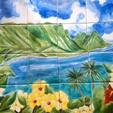 Hand Painted TIle Mural