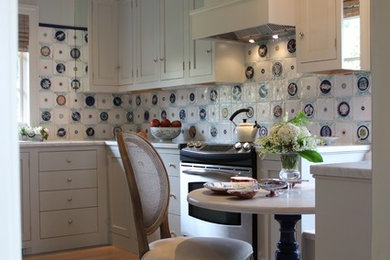 Hand painted tiled kitchen