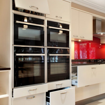 Handled contemporary kitchen with built in appliances