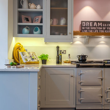 Handpainted In-Frame Shaker Kitchen with Aga