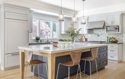 Room of the Day: Soothing Gray Cabinets Update a Modern Kitchen
