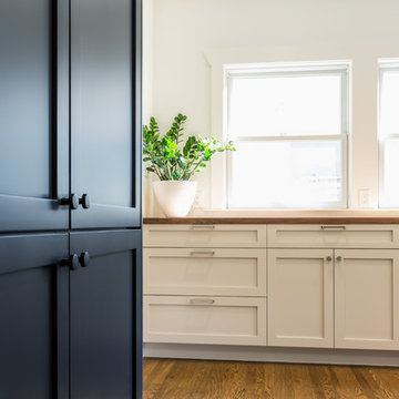 Harmonious Mix of Cabinet and Hardware Colors
