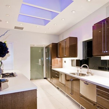 Harold Way Hollywood Hills modern home kitchen