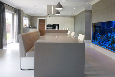 This is an example of a large contemporary kitchen in Berkshire.