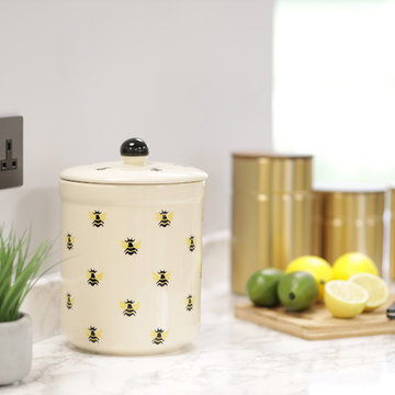 Haselbury Ceramic Compost Caddy - Honey Bee