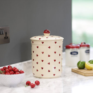 Haselbury Ceramic Compost Caddy - Red Queen of Hearts