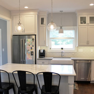 Hazelwood Homes-Transitional Farmhouse Kitchen in a New Quad Cities Area Home