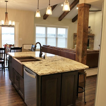 Hazelwood Maple Leaf Heights Rustic Kitchen in Great Room