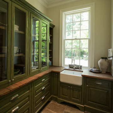 rustic kitchens with green cabinets, warm and cozy feel this style can bring.