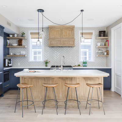 Beach style kitchen photo in Orange County
