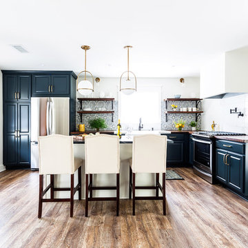 HGTV Modern Farmhouse Marine Blue Kitchen