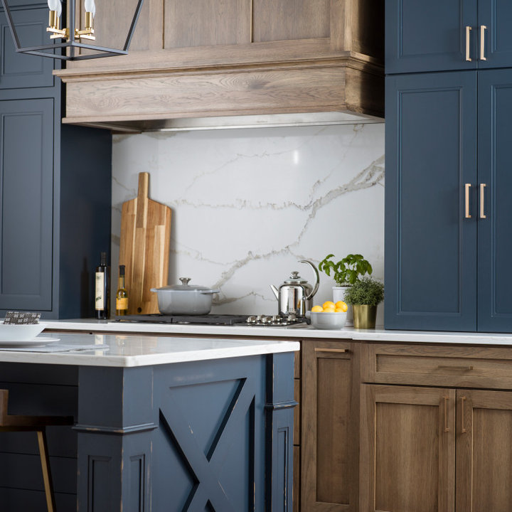 75 Farmhouse Galley Kitchen Ideas You Ll Love August 2024 Houzz   Hickory And Blue Modern Farmhouse Kitchen Packed With Storage Dura Supreme Cabinetry Img~6da183b00d83857e 4991 1 A7e631d W720 H720 B2 P0 