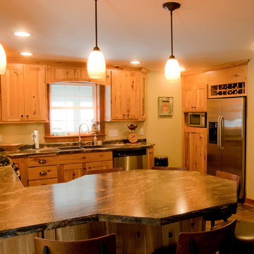 Hickory Kitchen Farmhouse Remodel by Swita Cabinetry