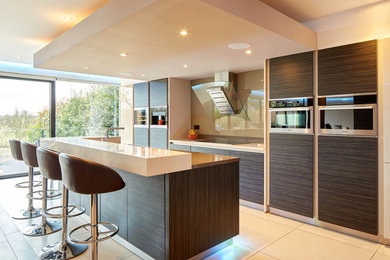 This is an example of a contemporary kitchen in Cardiff.