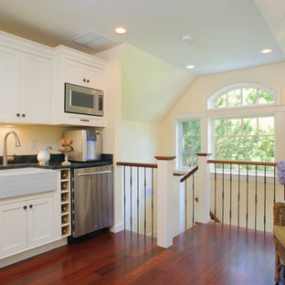 Example of a tuscan kitchen design in Boston