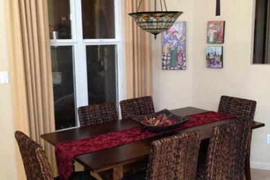 Dining room - transitional dining room idea in Albuquerque