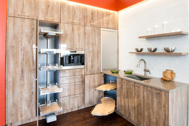 Example of a mid-sized trendy kitchen design in DC Metro
