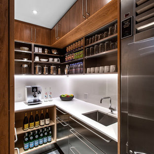 18 Beautiful Kitchen Pantry With Stainless Steel Cabinets Pictures Ideas November 2020 Houzz