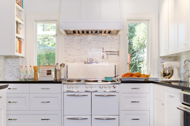 Transitional Kitchen by Charmean Neithart Interiors