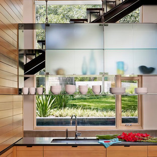 Example of a trendy kitchen design in Austin
