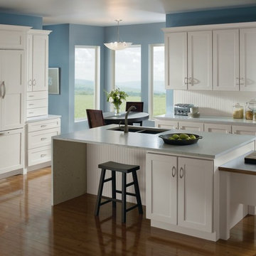 Homecrest Cabinetry: Casual, White Kitchen