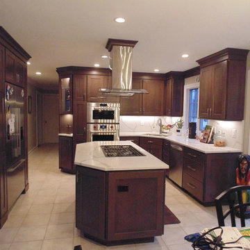 Homecrest, U-shaped transitional kitchen