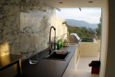 Photo of a contemporary kitchen in Cornwall.