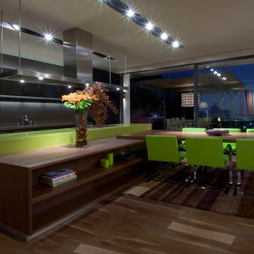 Hopen Place Hollywood Hills modern luxury home custom open plan kitchen & dining