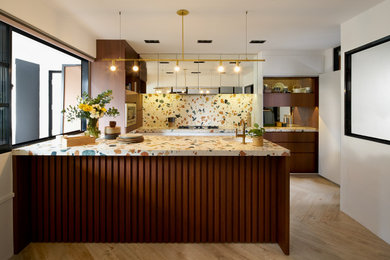 Design ideas for a contemporary kitchen in Singapore.