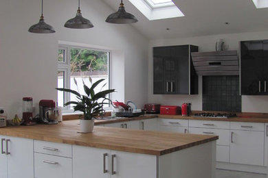 This is an example of a contemporary kitchen in Cheshire.