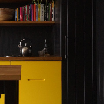 House Four - Yellow + Black Kitchen