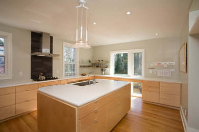 Inspiration for a contemporary eat-in kitchen remodel in Other