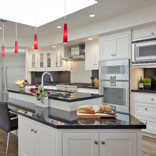 Contemporary kitchen in San Francisco with stainless steel appliances.