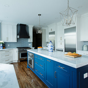 Hudson, OH Bright & Blue Kitchen