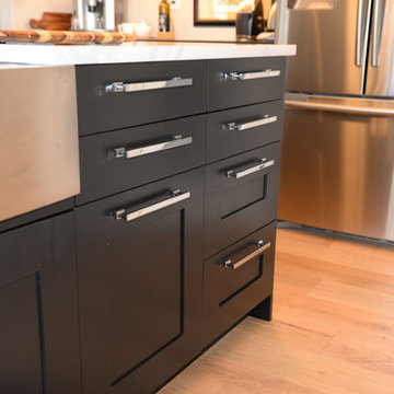 IKEA kitchen remodel with custom shaker style cabinet fronts
