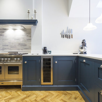 In-Frame - Hague Blue -  Shaker Kitchen
