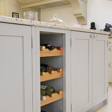 In-Frame Painted Shaker Kitchen in Pavilion Grey & Old White.