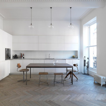 Industrial Grey Antique Oak Parquet (Harley Street, London)