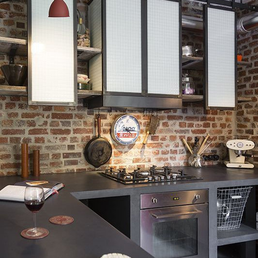75 Small Industrial Kitchen Ideas You'll Love - January, 2025 | Houzz
