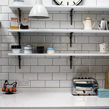 Industrial Kitchen With American Diner Feel