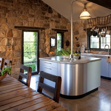 industrial modern steel kitchen