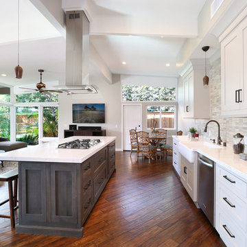 "Inset" Kitchen Omega "Smokey Hills" and Magnolia Finish